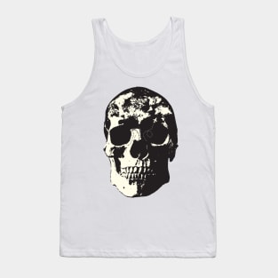 skull and world map Tank Top